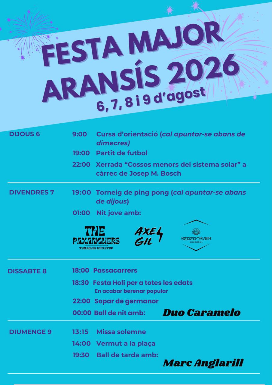 Cartell festa major 2026